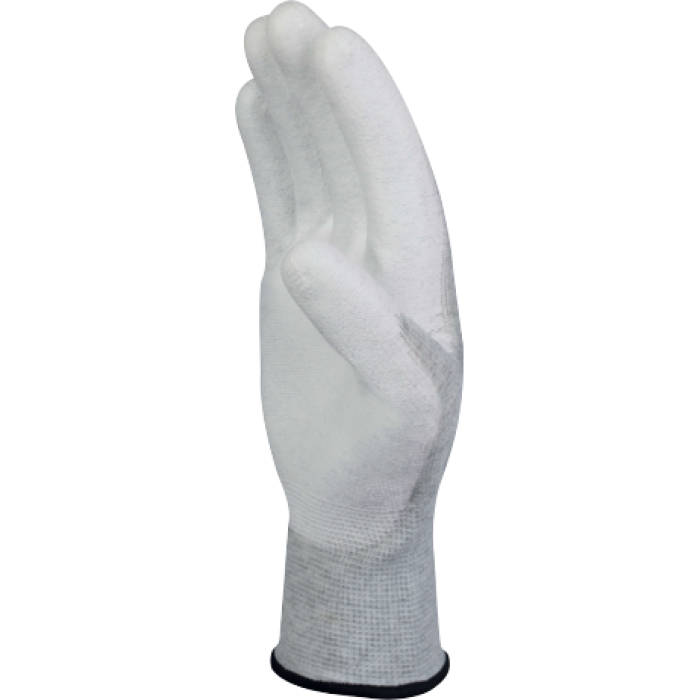 LUVA MALHA ANTI-ESTÁTICA POLIÉST./CARBONO PALMA REVEST. A PU