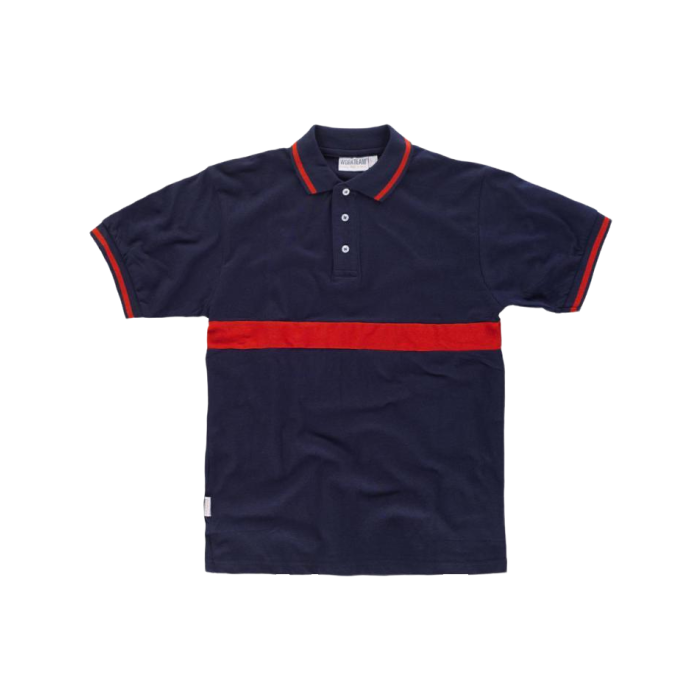 POLO COMBINADO C/ DESTAQUES GOLA, PEITO E MANGAS - M/C 100%A