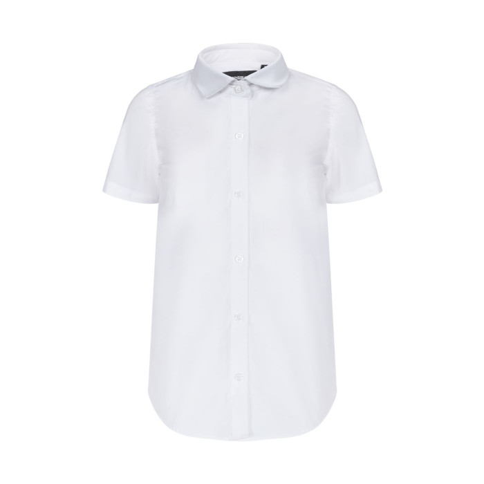 CAMISA DE MANGA CURTA C/ CARCELA E GOLA ITALIANA DE MULHER