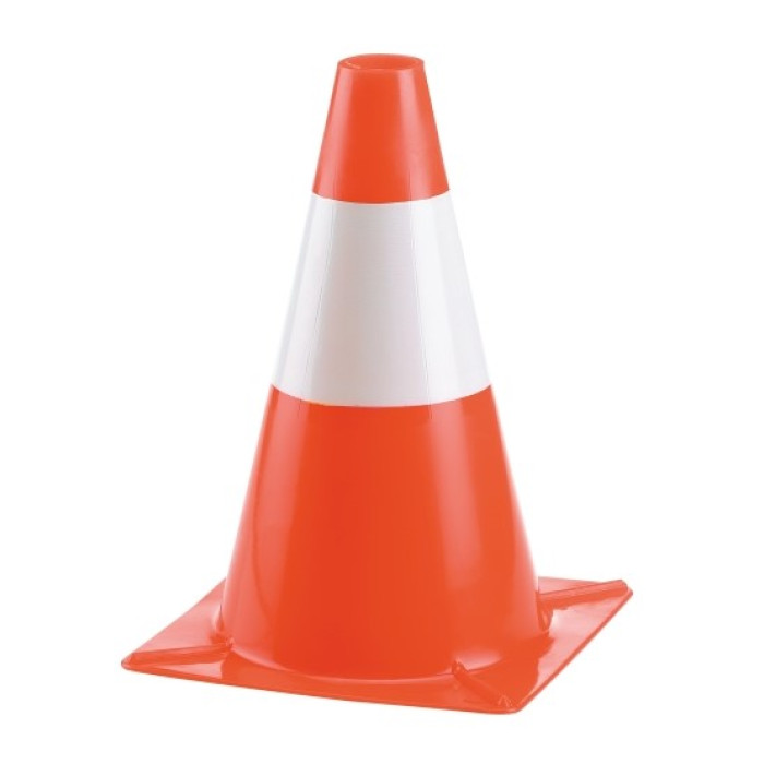 CONE SINALIZAÇÃO 100%POLIETILENO 30 CM BRANCO/VERMELHO