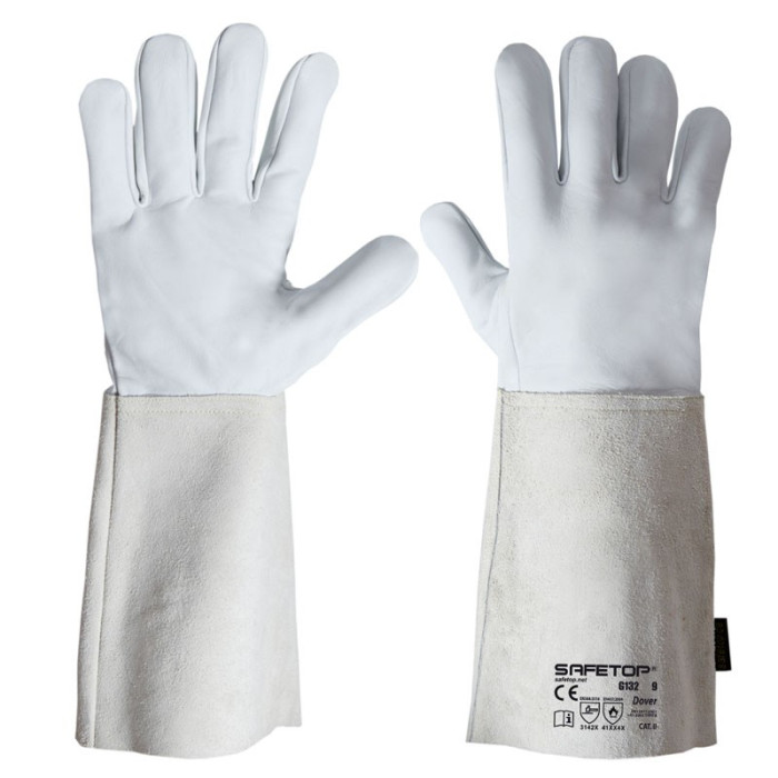 LUVA DE SOLDADOR DOVER C/ PUNHO LONGO | SAFETOP
